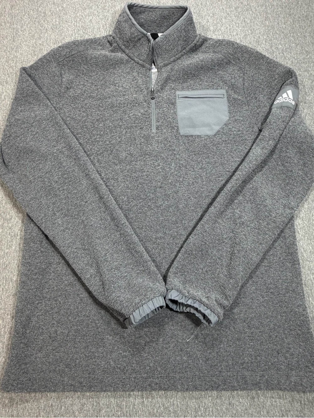 Adidas Golf Men’s Grey Quarter-Zip Pullover Sweater Medium ADVR0851 New